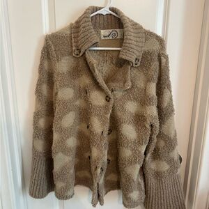 Like New Anthropologie Tan Bohemian Cardigan Sweater